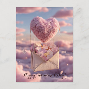 Drijvend Hart van Liefdesbrieven Ontwerp Postkaart