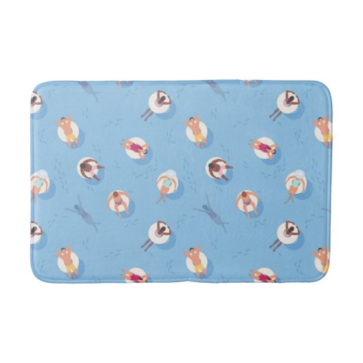 Drijvend in het Lazy River Pattern Badmat (Voorkant)