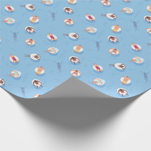 Drijvend in het Lazy River Pattern Cadeaupapier (Hoek)