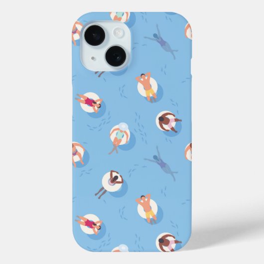 Drijvend in het Lazy River Pattern Case-Mate iPhone Case (Achterkant)