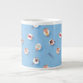 Drijvend in het Lazy River Pattern Extra Grote Beker (Voorkant)