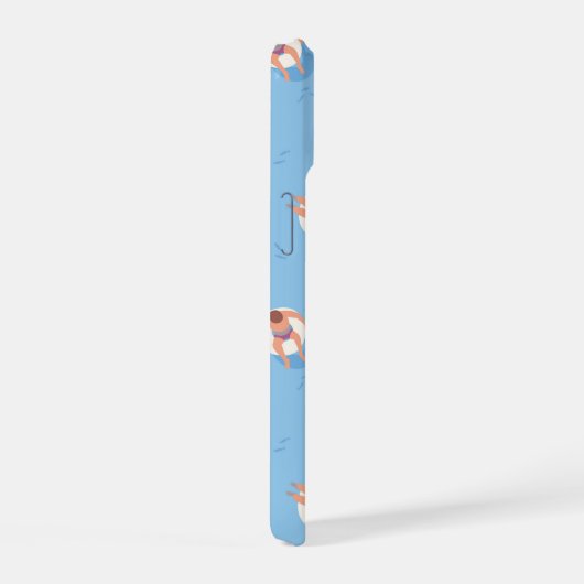 Drijvend in het Lazy River Pattern iPhone 15 Hoesje (Rechterkant)