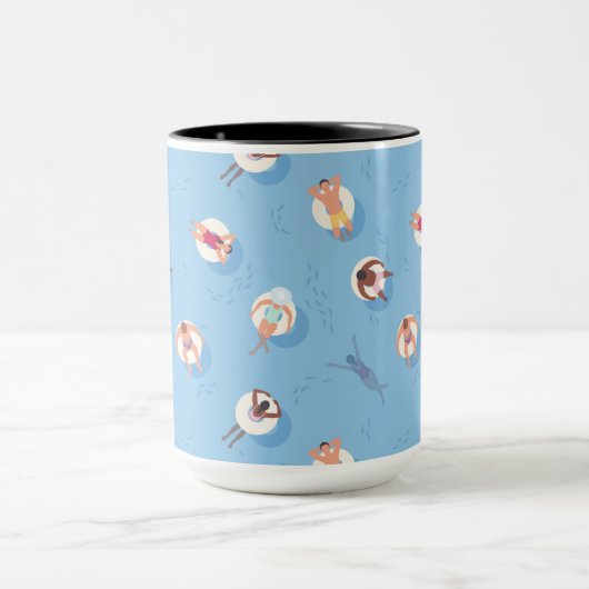 Drijvend in het Lazy River Pattern Mok (Midden)