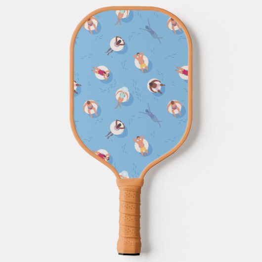 Drijvend in het Lazy River Pattern Pickleball Paddle (Achterkant)