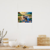 Drijvend in het riet poster (Keuken)