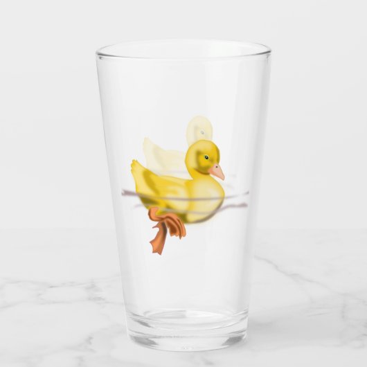 drijvend klein eendenglas glas (Achterkant)