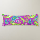 Drijvend kleurrijk Paisley Body Pillow Lichaamskussen (Voorkant)