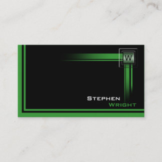 Drijvend Monogram Modern Aangepaste Kleur Visitekaartje