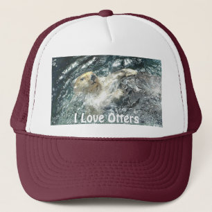 Drijvend Zee Otter "Ik hou van otters!" Trucker Ha Pet