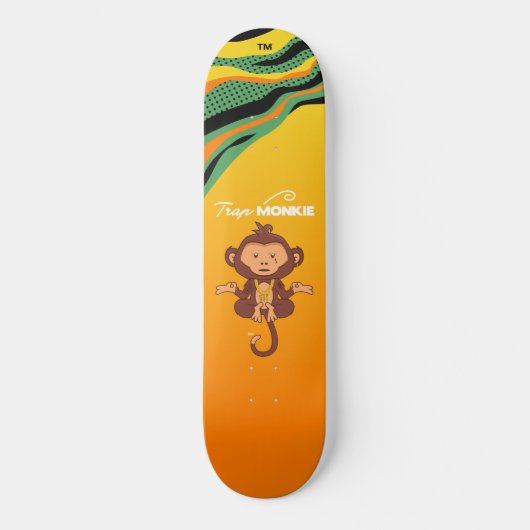 Drijvende aap - TrapMonkie Skateboard Deck (Voorkant)
