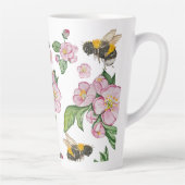 Drijvende appelboomgaard met bijen waterverf trekh latte mok (Rechts)