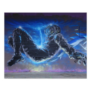 Drijvende astronaut perfect poster