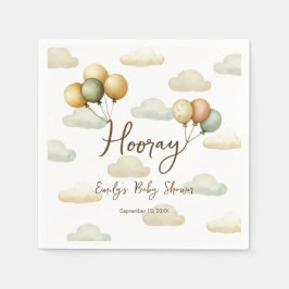 Drijvende ballonnen avonturen servet