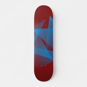 Drijvende blauwe scherven skateboard