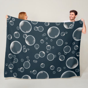 Drijvende Blauwgroen belletjes Drow Blanket Soap B Fleece Deken
