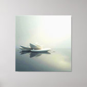 Drijvende bloemblaadjes van Stone Design Canvas Afdruk (Voorkant)