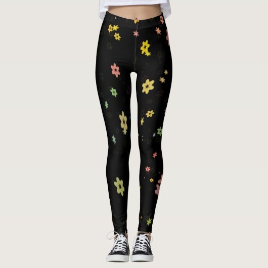 Drijvende bloemen leggings (Voorkant)