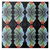 Drijvende Cactus Patroon Tegeltje (Voorkant)