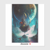 Drijvende Castle Ship Fantasy Art Sticker (Vel)