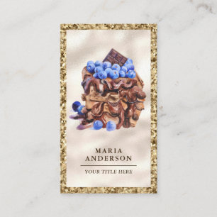 Drijvende chocolade Blauwbessenbakkerij Visitekaartje