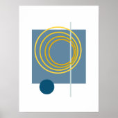 Drijvende Cirkel 5 Abstracte Kunst Poster (Voorkant)