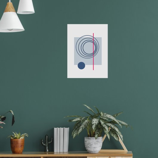 Drijvende Cirkel 5 Abstracte Kunst Poster (Woonkamer 1)