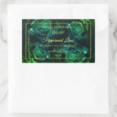 Drijvende donkergroene en Blauwgroen Rozen Product Rechthoekige Sticker (Tas)