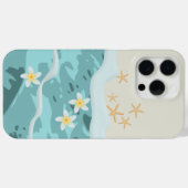 Drijvende Frangipanis op Beach Wave Meet Starfishe Case-Mate iPhone Case (Achterkant (horizontaal))