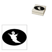 Drijvende geest 2-silhouette kunstzegel 	rubberstempel (Gestempeld)