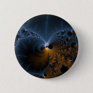 Drijvende gelei - fractale kunst ronde button 5,7 cm