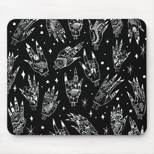 Drijvende Gothic Witchy Hands Muismat (Voorkant)