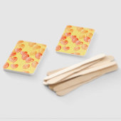 Drijvende harten & dromen - Geel & Sinaasappel Handwaaier (Niet-gemonteerd)