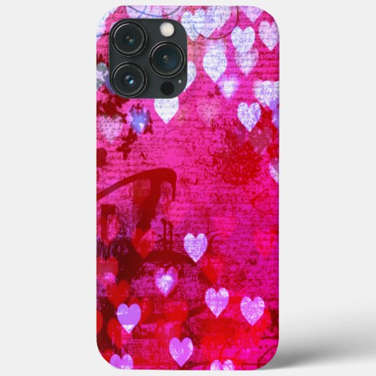 Drijvende harten in Whispery Atmosphere Hoesje-Mat Case-Mate iPhone Case (Achterkant)