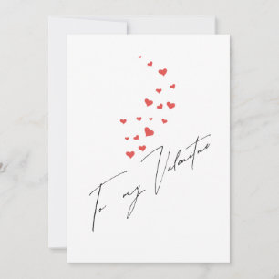 Drijvende harten naar mijn Valentijnscript Feestdagenkaart