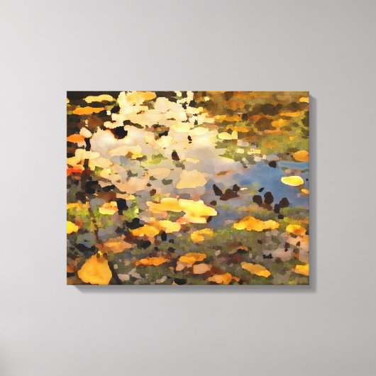 Drijvende herfst Abstract Canvas Afdruk (Voorkant)
