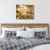 Drijvende herfst Abstract Canvas Afdruk (Insitu (Slaapkamer))