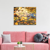 Drijvende herfst Abstract Canvas Afdruk (Insitu (Woonkamer))