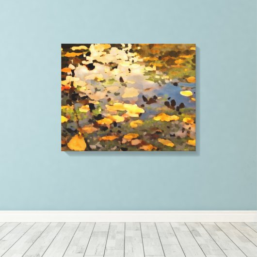 Drijvende herfst Abstract Canvas Afdruk (Insitu (Houten vloer))