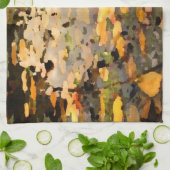 Drijvende herfst Abstract Theedoek (Gevouwen)