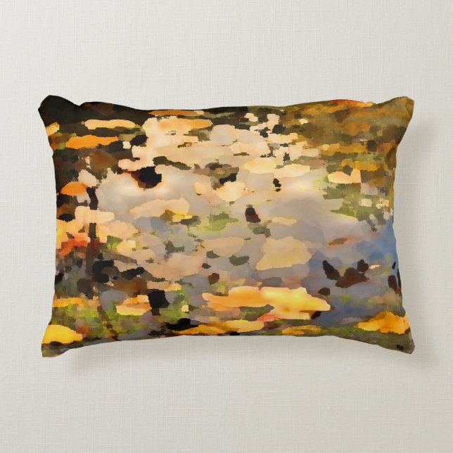 Drijvende herfst laat Abstracte Accent Pillow vall Kussen (Voorkant)