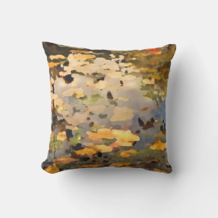 Drijvende herfst laat Abstracte buitenkant Pillow  Buitenkussen
