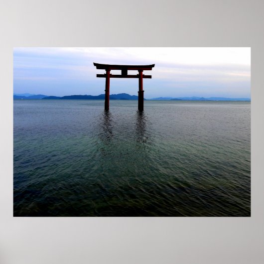 Drijvende Japanse Tori Poster (Voorkant)