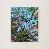 Drijvende kers, bloesem, Natuur, roze bloem Legpuzzel (Verticaal)