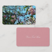 Drijvende kers, Natuur Visitekaartjes, roze Visitekaartje (Voorkant / Achterkant)