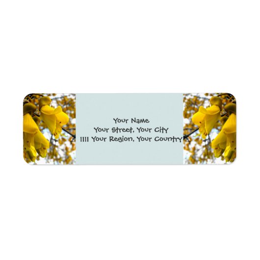 Drijvende Kowhai-boom Etiket (Voorkant)