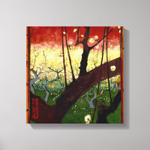 Drijvende krottenboom na Hiroshige door Van Gogh Canvas Afdruk