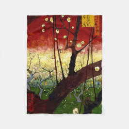 Drijvende kruimelboom na Hiroshige door Van Gogh Fleece Deken