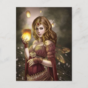 Drijvende lichten briefkaart