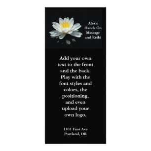 Drijvende Lotus Flower-rackkaart Reclamekaart