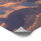 Drijvende metropolis in de wolken poster (Hoek)